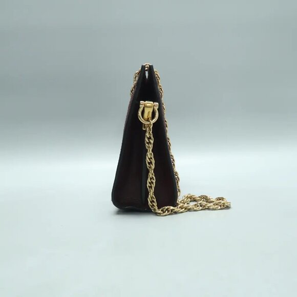 GUCCI Ophidia Maroon Leather Shoulder Bag 813-022425 - Picture 3 of 12